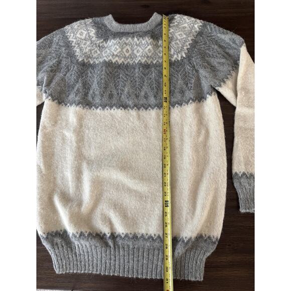 Shag Wool Nordic Sweater Adults Large Knit Pullover Vintage 90s Unisex - Picture 8 of 10